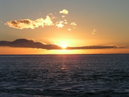 GK Sun rising at Kaikoura beach in NZ 6-25-03