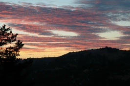 Sunset twilight over Mulholland ridget in Moraga 7-17-04