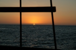 Sunset near Kicker Rock in the Galapagos 8-1-04