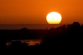 Sunset over Batiquitos Lagoon in Encinitas-07 2-15-07