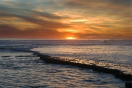 Sunset at beach at Swamis in Encinitas-11-2 2-17-07