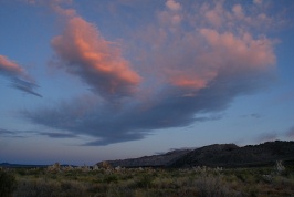 Colorful clouds over south tufa area of Mono Lake-03 6-7-07