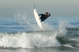 Surfer at Tamarack beach in Carlsbad-19 12-14-06