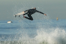 Surfer at Tamarack beach in Carlsbad-09-2 12-14-06